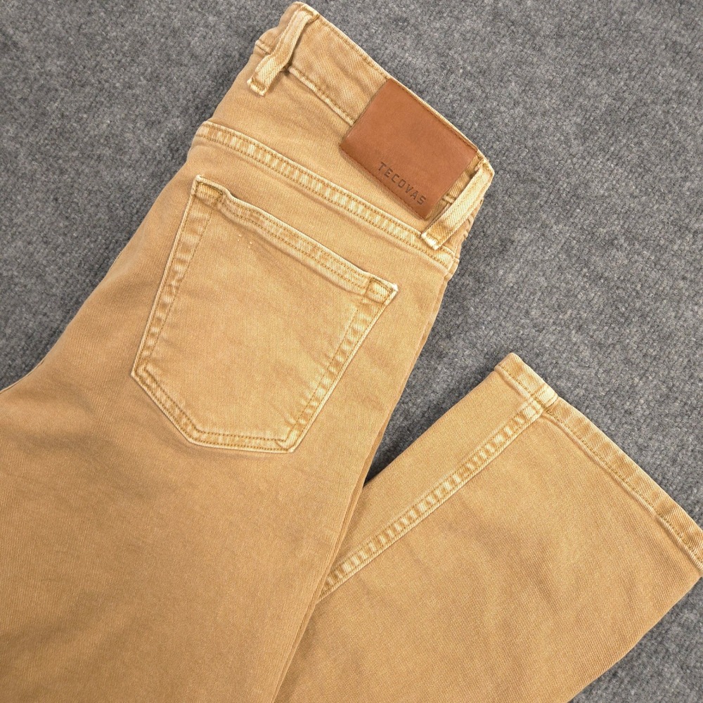 Tecovas Pants Mens 31X34 Khaki Slim Straight Leg 5 Pocket Twill Western Cowboy